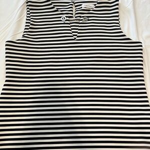 Calvin Klein Black and White Striped Tank Top